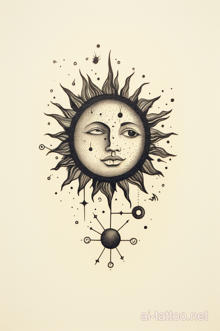 AI Sun And Moon Tattoo Ideas 1